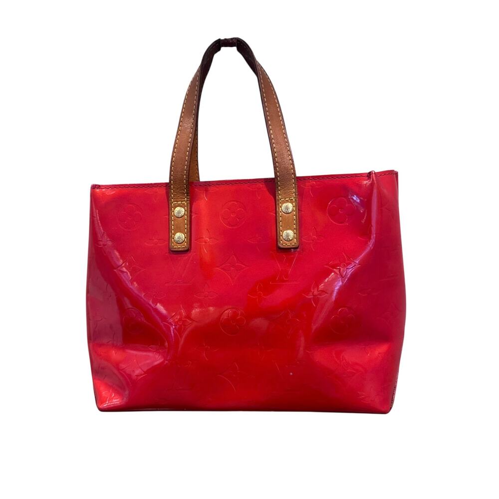 Louis Vuitton Patent Leather Red Vernis Reade PM Handbag